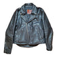1990s Kerr Leathers Moto Style Leather Motorcycle Jacket Made in USA Size L