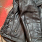 1990s Kerr Leathers Moto Style Leather Motorcycle Jacket Made in USA Size L