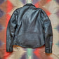 1990s Kerr Leathers Moto Style Leather Motorcycle Jacket Made in USA Size L