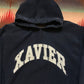 1990s/2000s Xavier University Steve & Barry's Reverse Weave Style Hoodie Sweatshirt Size L