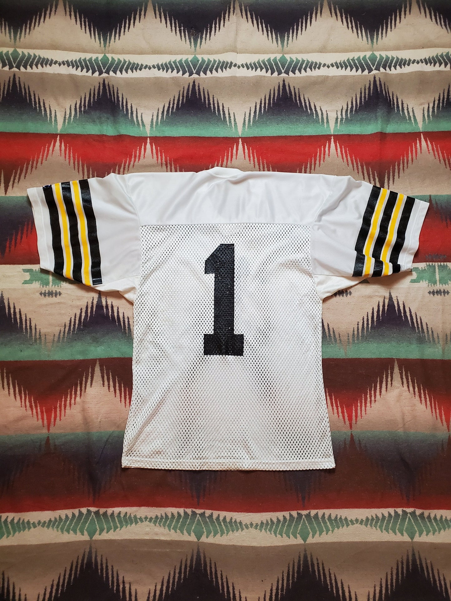 1980s Champion Nylon Mesh Football Jersey Made in USA Size M