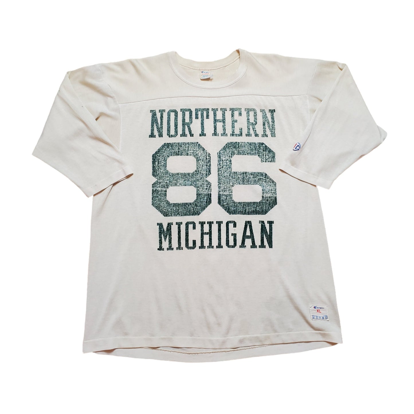 1980s Champion Northern Michigan Nylon Football Jersey Made in USA Size L