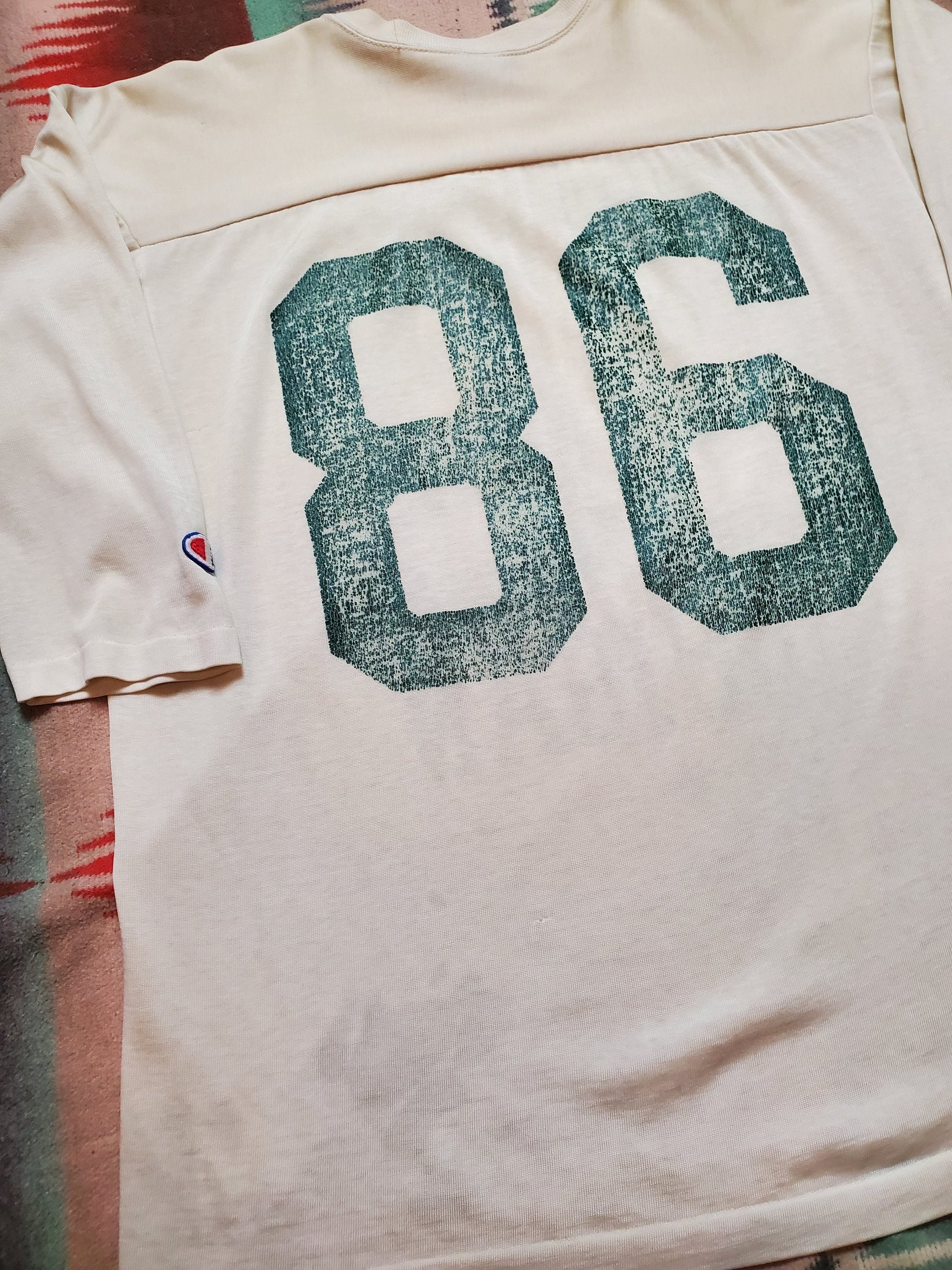 1980s Champion Northern Michigan Nylon Football Jersey Made in USA Size L