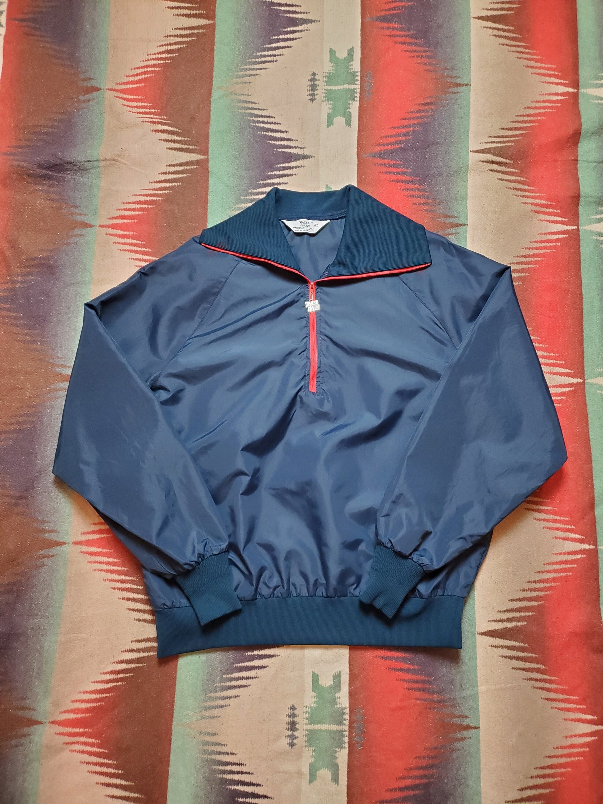 1980s West Wind Champions Association Inc We Are the Champions Basketball Pullover Windbreaker Made in USA Size L