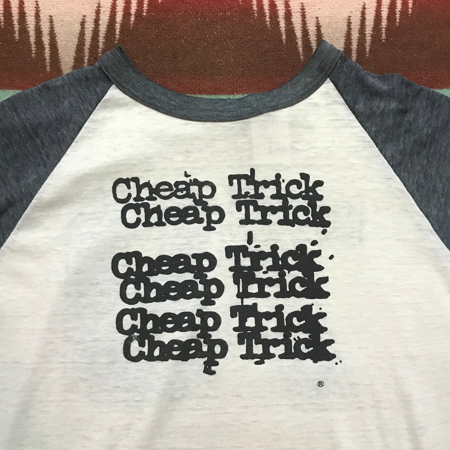 1970s Cheap Trick Tour 1979 Raglan T-Shirt Made in USA Size M/L