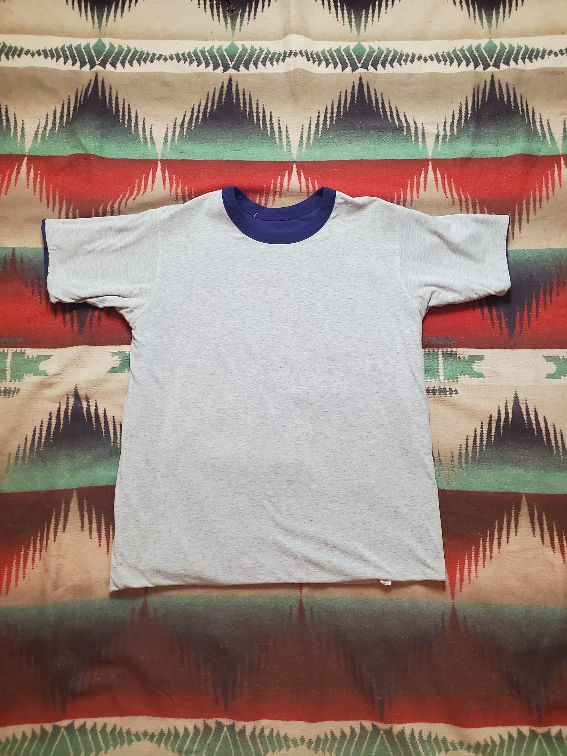 1990s/2000s Mt. St. Joe Purple/Grey Reversible Physical Education T-Shirt Made in USA Size L