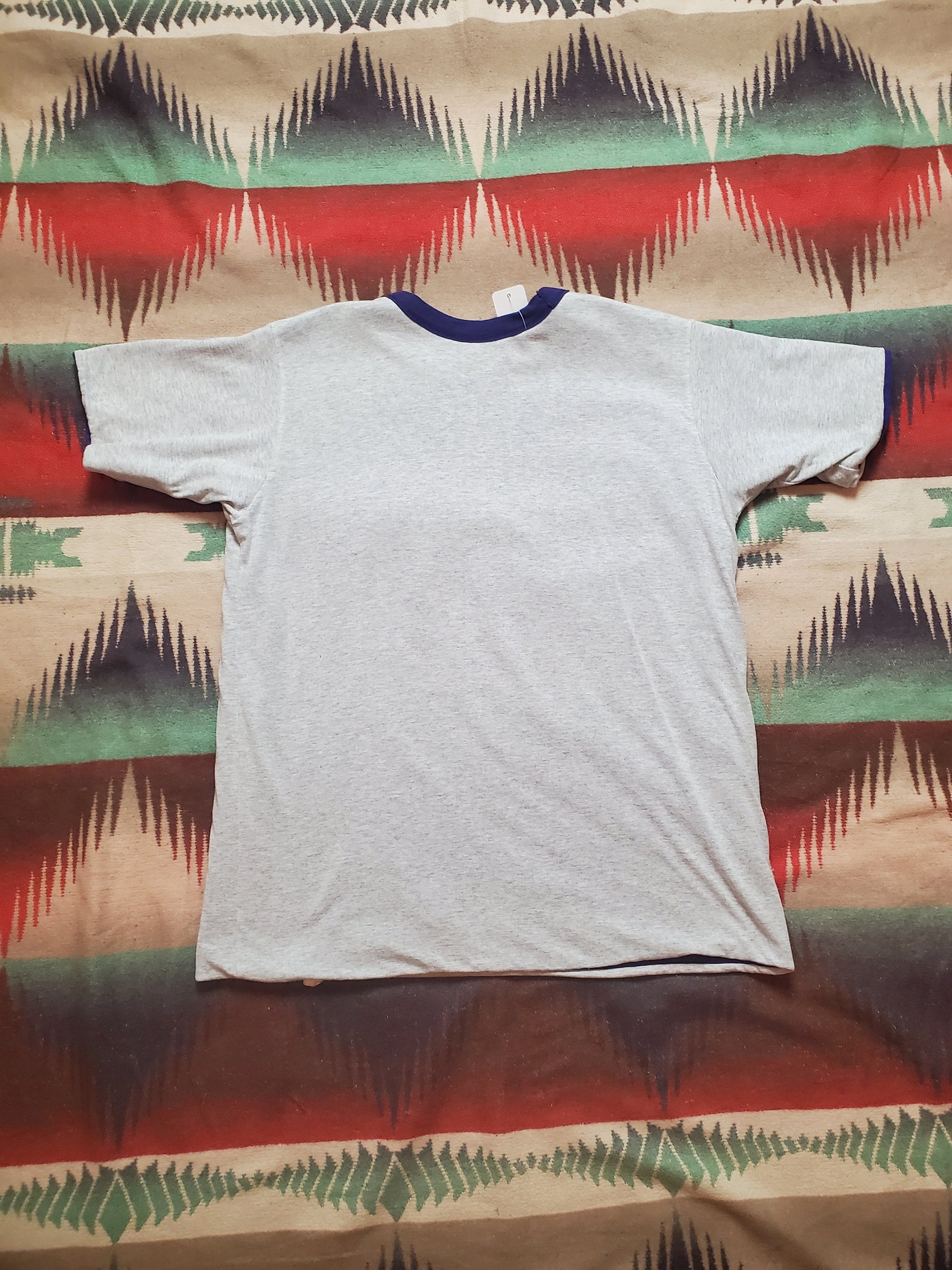 1990s/2000s Mt. St. Joe Purple/Grey Reversible Physical Education T-Shirt Made in USA Size L