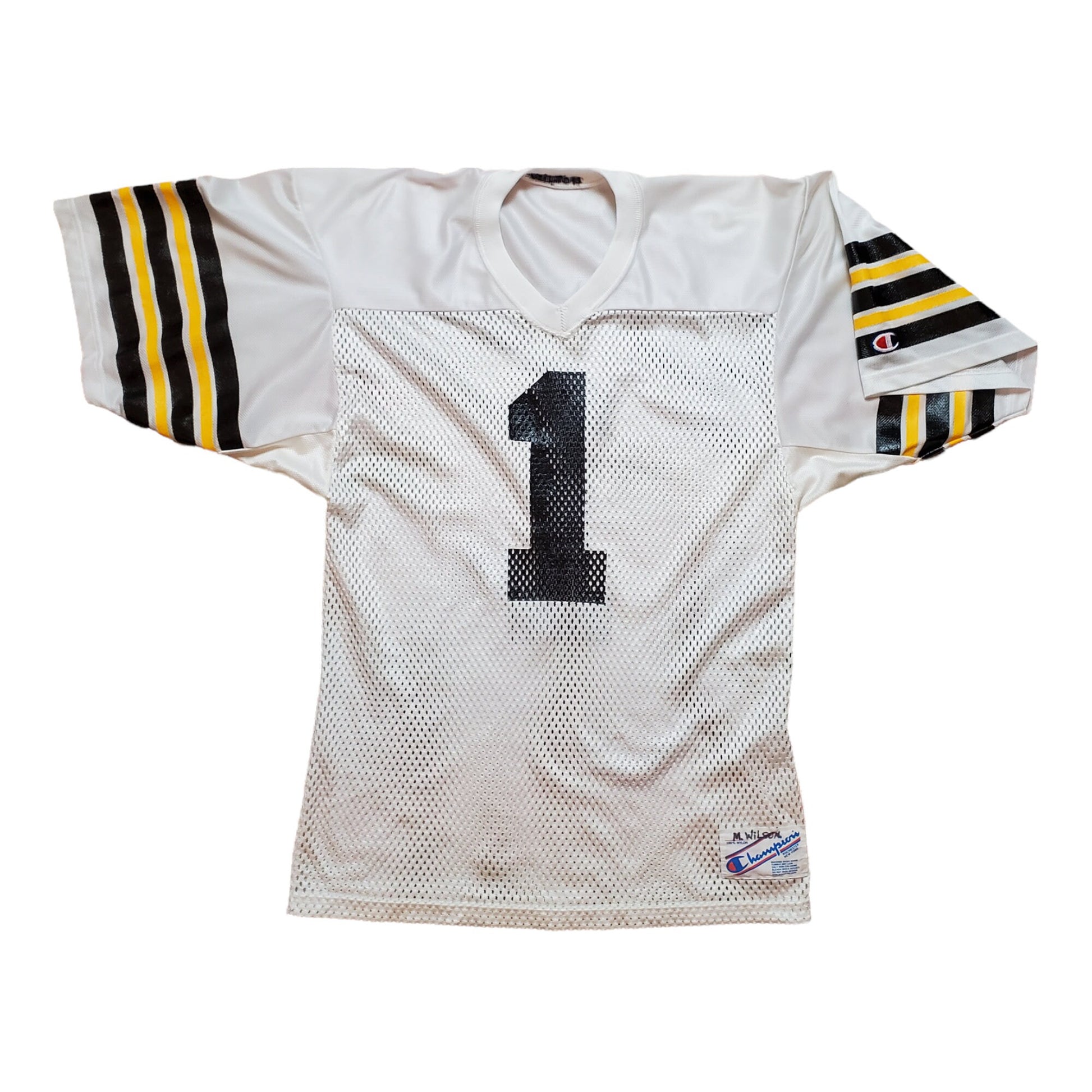 1980s Champion Nylon Mesh Football Jersey Made in USA Size M