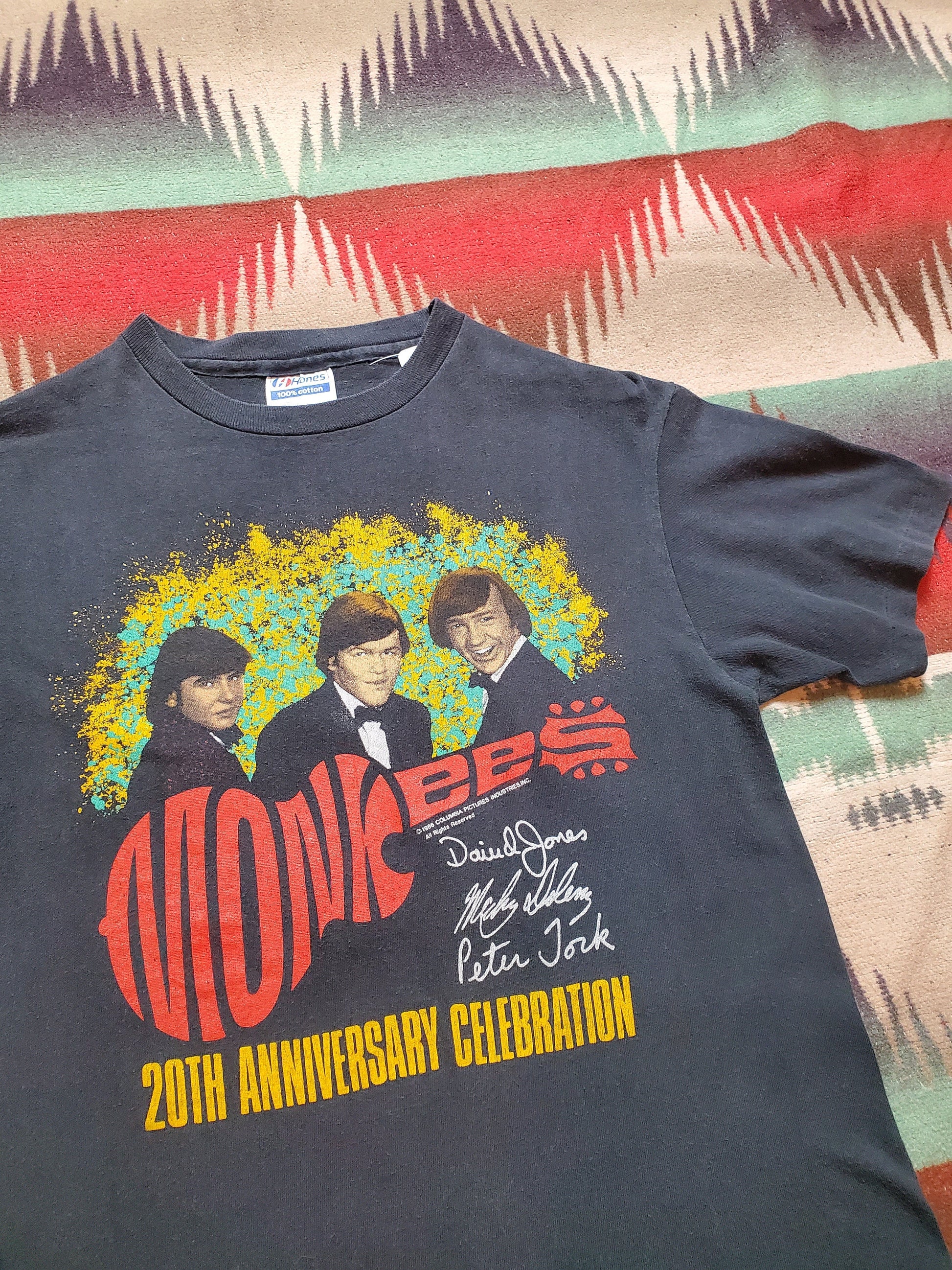 1980s The Monkees 20th Anniversary Tour T-Shirt Made in USA Size S/M