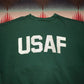 1990s MJ Soffe USAF Hoyas Reflective Print Sweatshirt Made in USA Size xxl