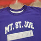 1990s/2000s Mt. St. Joe Purple/Grey Reversible Physical Education T-Shirt Made in USA Size L