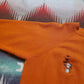 1960s Repaired Orange Raglan Sweatshirt Size L