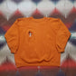 1960s Repaired Orange Raglan Sweatshirt Size L