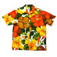 1970s Pacific Isle Creations of Hawaii Loop Collar Bark Cloth Hawaiian Shirt Size L