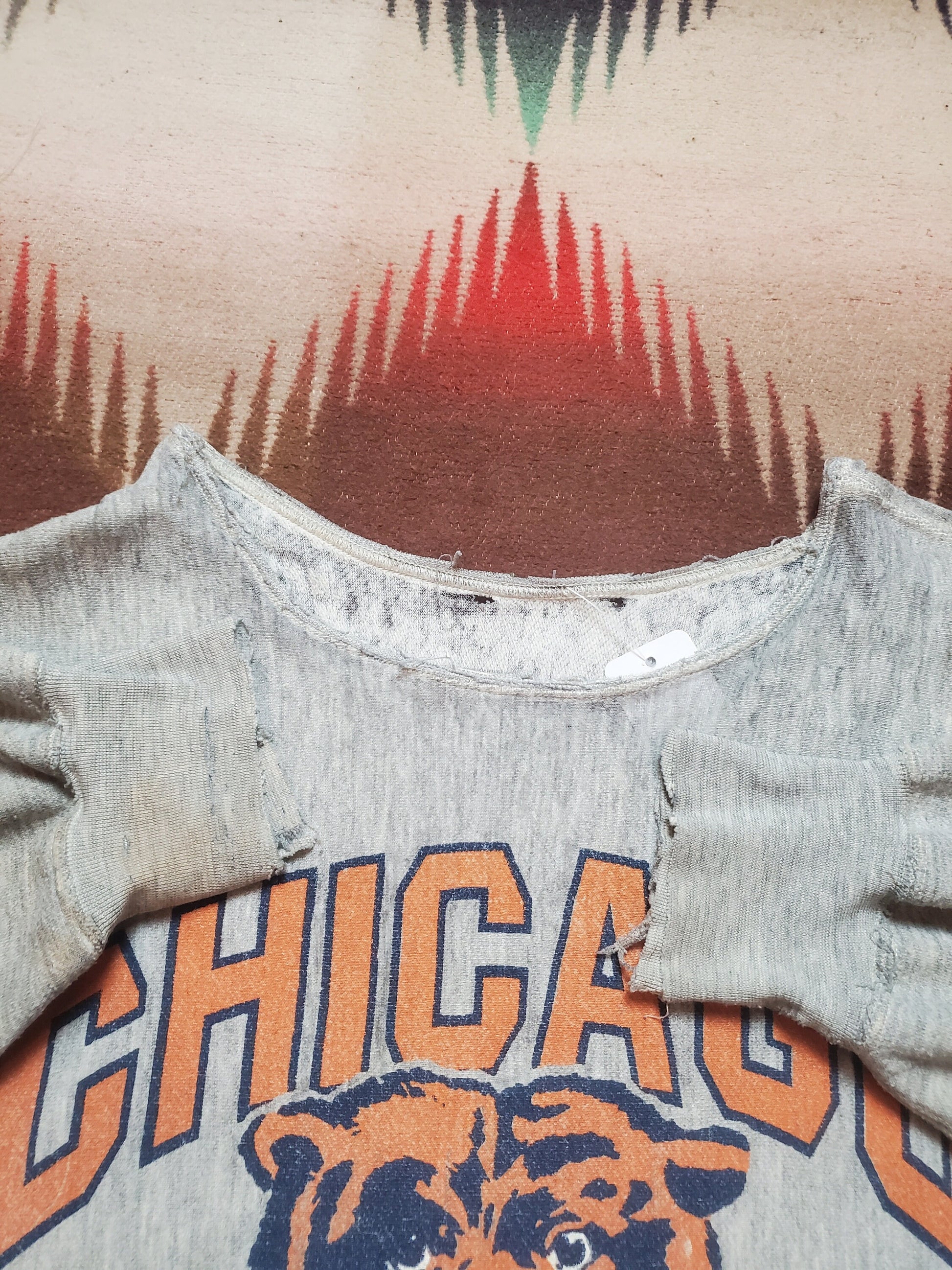 1980s Distressed Chicago Bears Sweatshirt Size XL