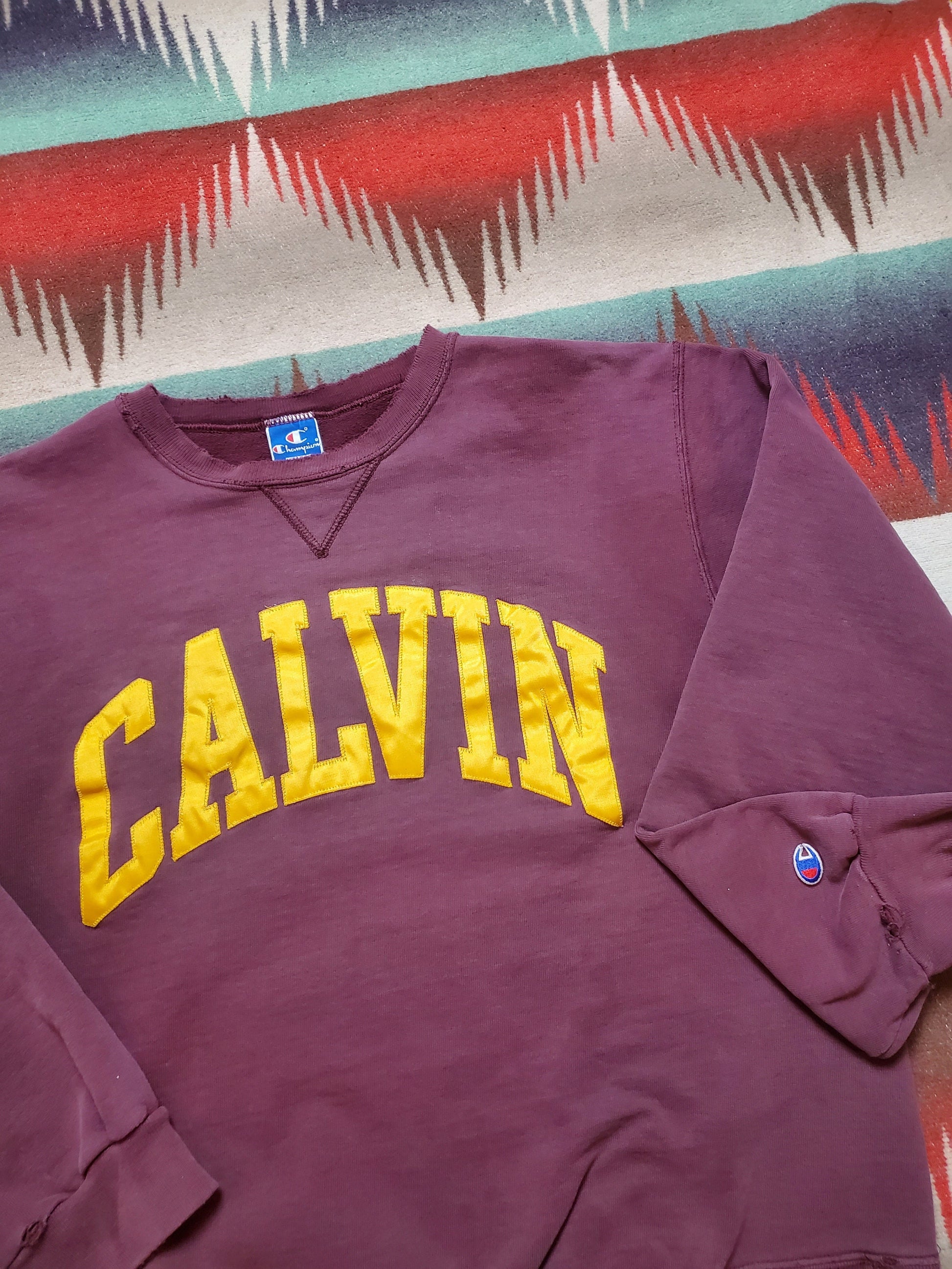 1980s Champion Calvin College Sweatshirt Made in USA Size M/L