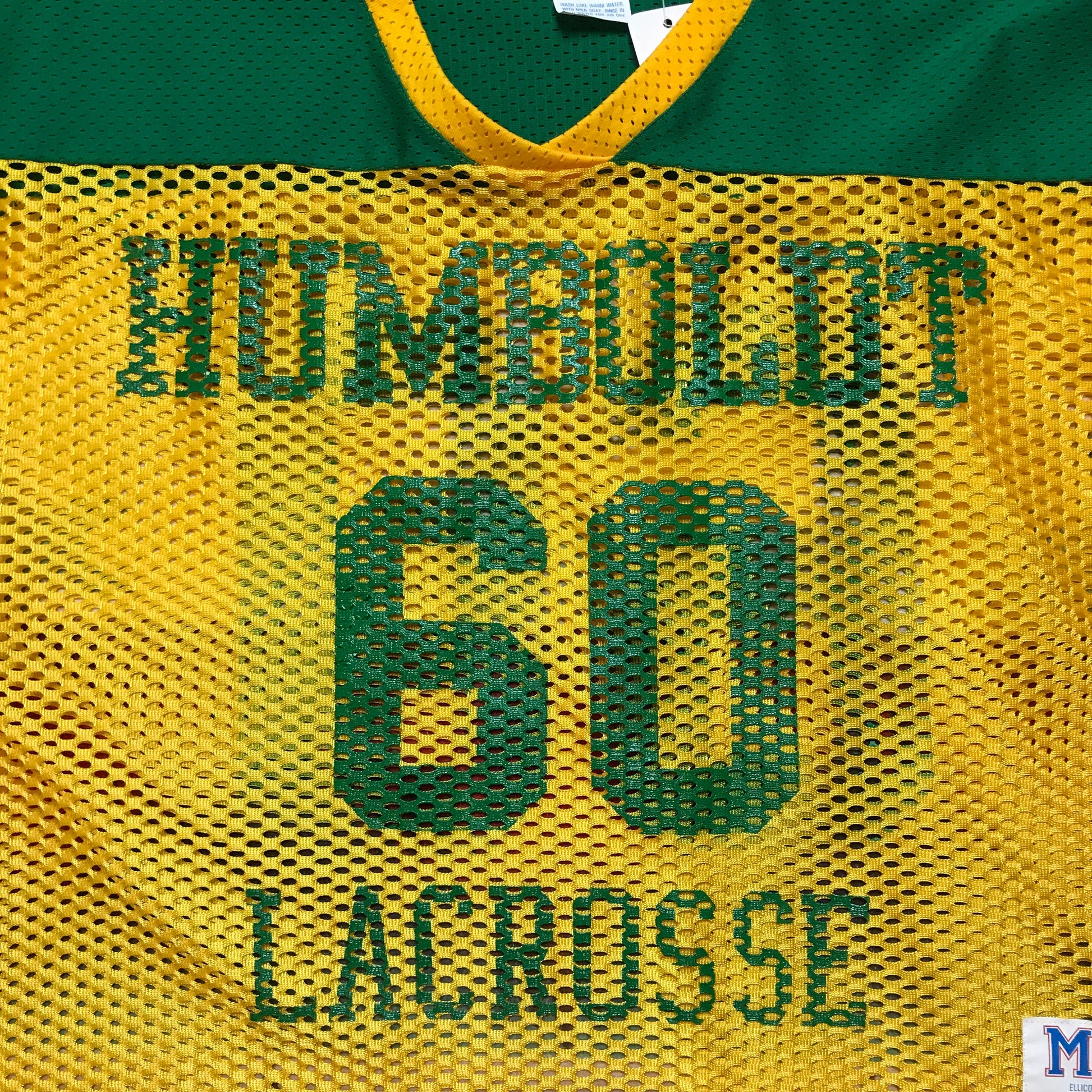 1990s Humboldt Lacrosse Cropped Mesh Jersey Made in USA Size L/XL