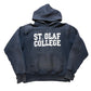 1990s Distressed St. Olaf College Cotton Exchange Heavyweight Hoodie Sweatshirt Made in USA Size M/L