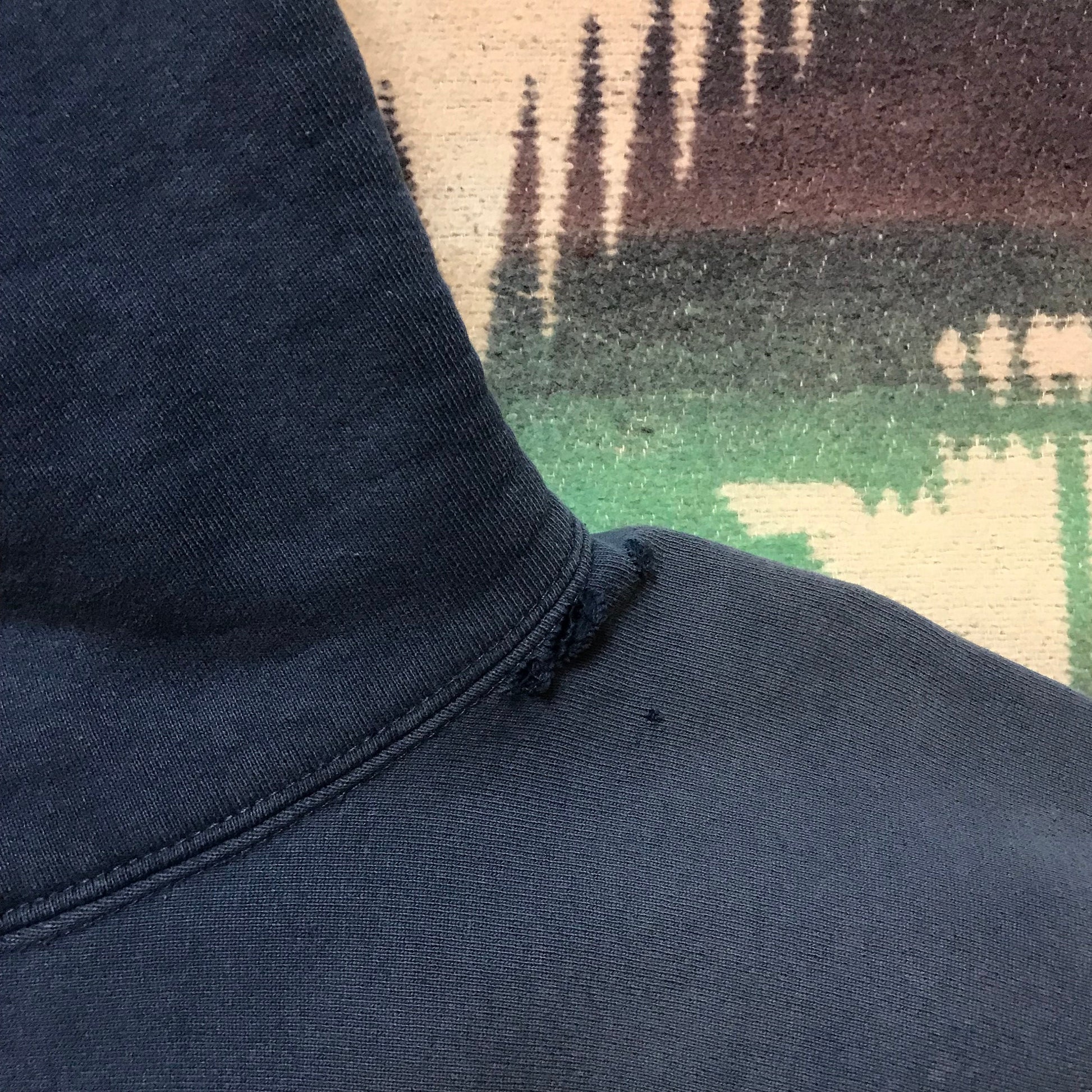1990s Distressed St. Olaf College Cotton Exchange Heavyweight Hoodie Sweatshirt Made in USA Size M/L