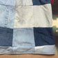 1980s/1990s Homemade Patchwork Denim Skirt Size 22-28 Waist