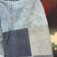 1980s/1990s Homemade Patchwork Denim Skirt Size 22-28 Waist