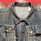 1990s Phantom of the Opera Denim Jacket with Leather Back Patch Size L