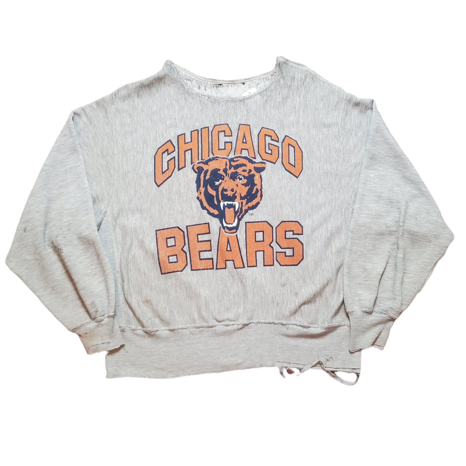 1980s Distressed Chicago Bears Sweatshirt Size XL