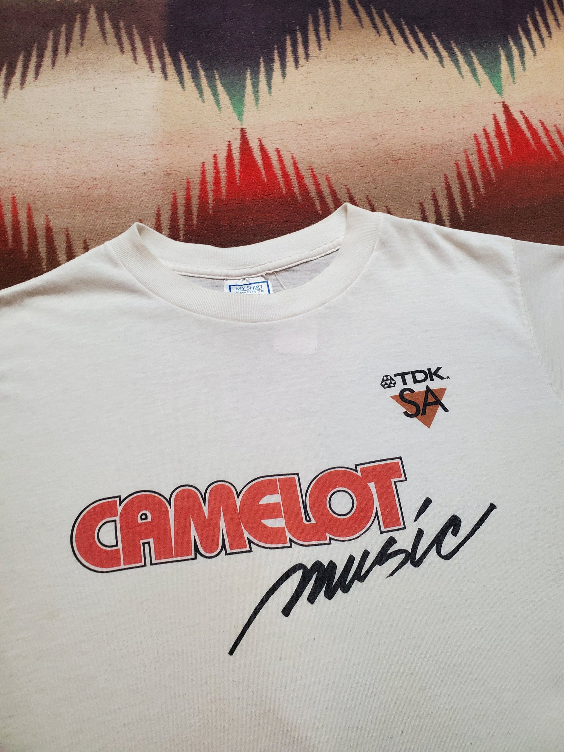 1980s/1990s Camelot Music TDK T-Shirt Made in USA Size S/M