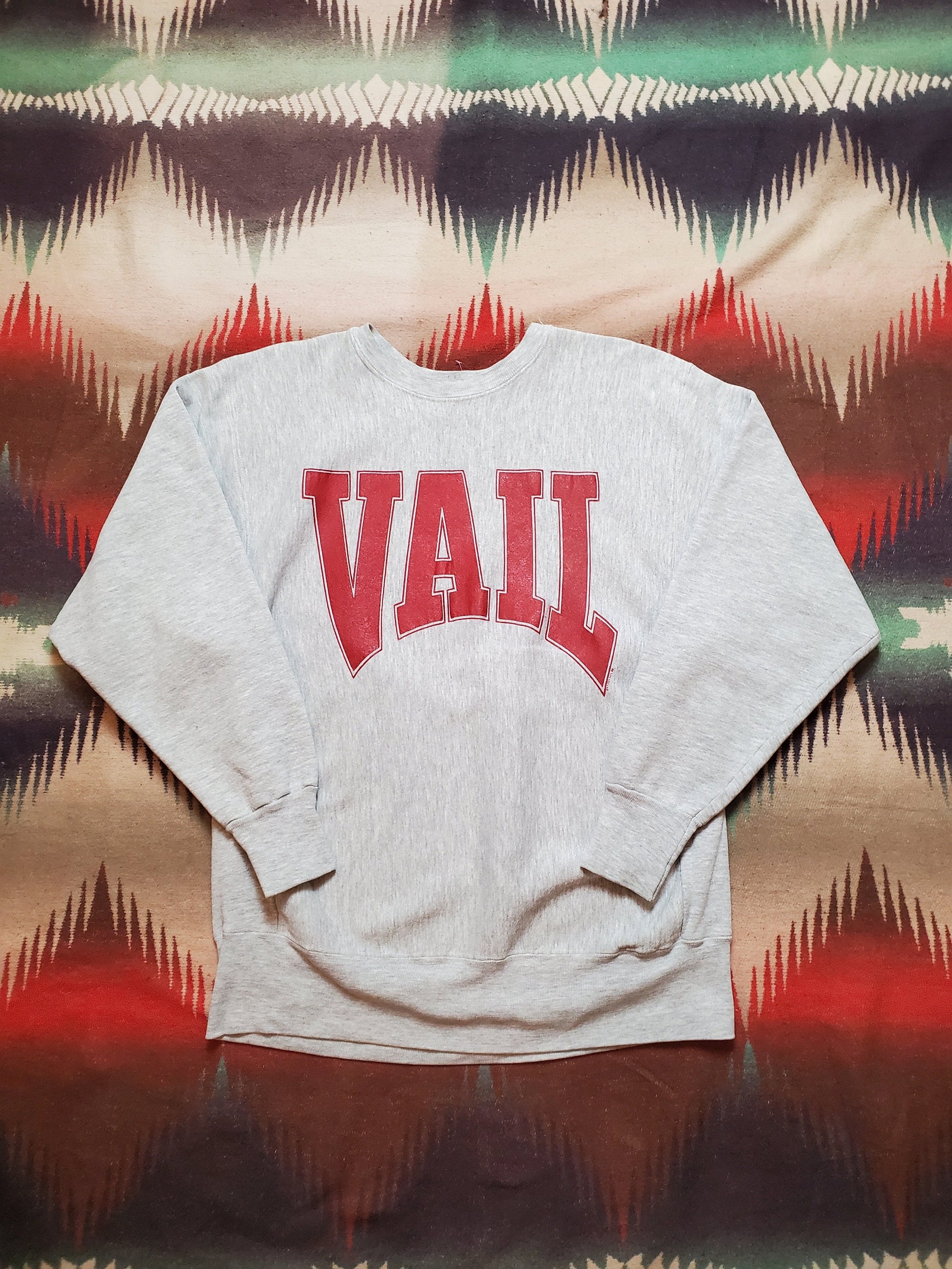 1980s Vail Colorado Reverse Weave Style Sweatshirt Made in USA Size L