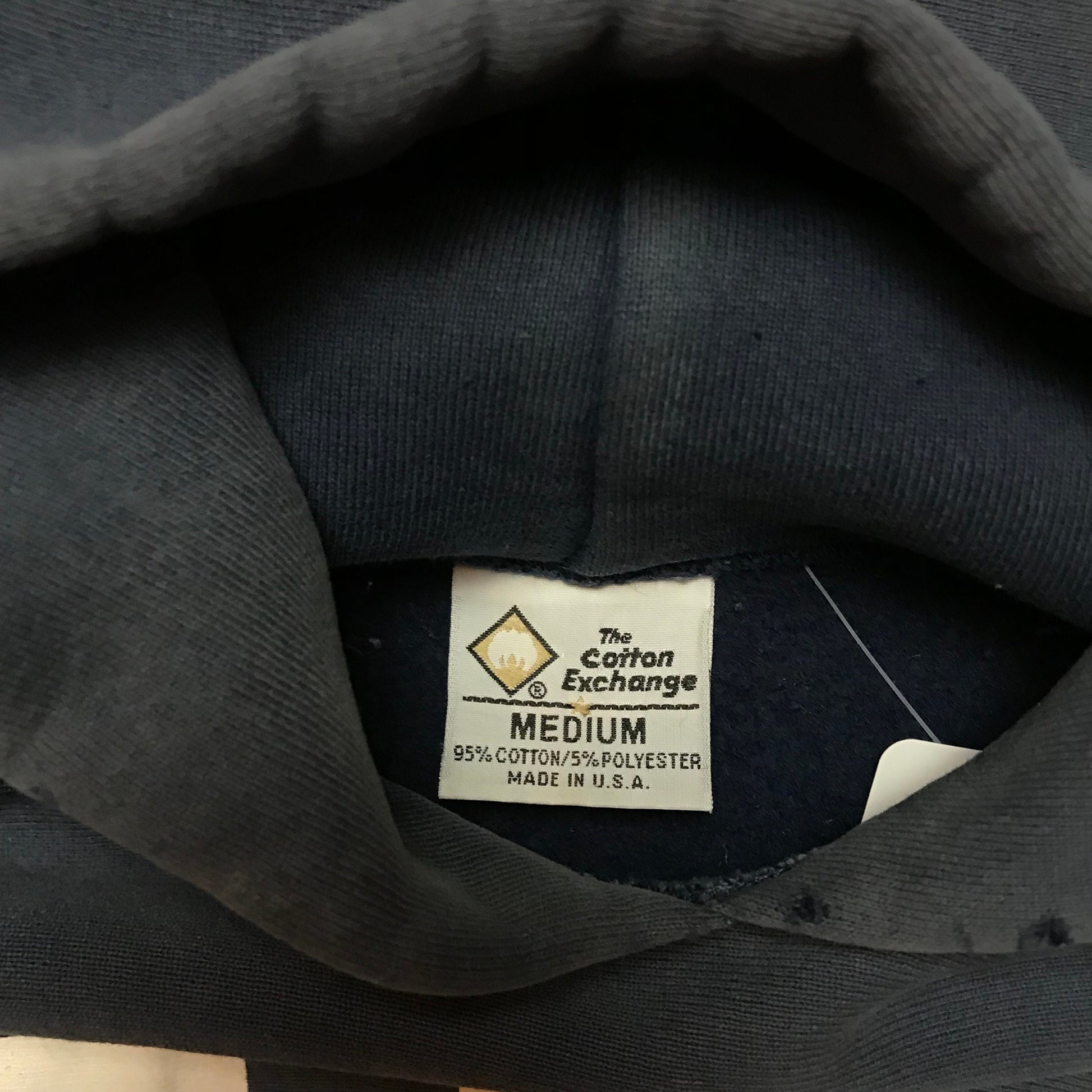 1990s Distressed St. Olaf College Cotton Exchange Heavyweight Hoodie Sweatshirt Made in USA Size M/L