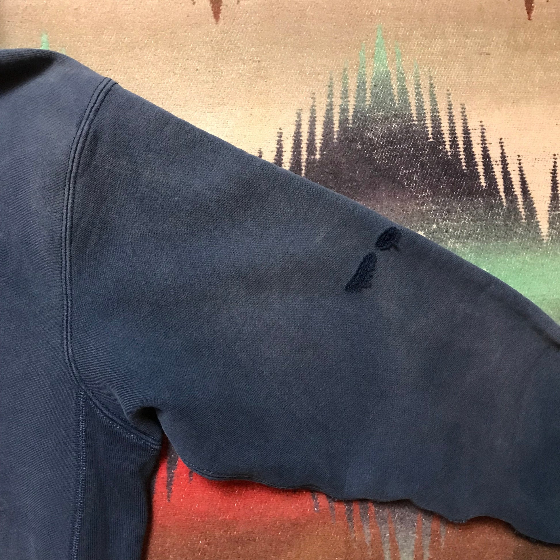 1990s Distressed St. Olaf College Cotton Exchange Heavyweight Hoodie Sweatshirt Made in USA Size M/L