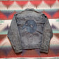 1990s Phantom of the Opera Denim Jacket with Leather Back Patch Size L