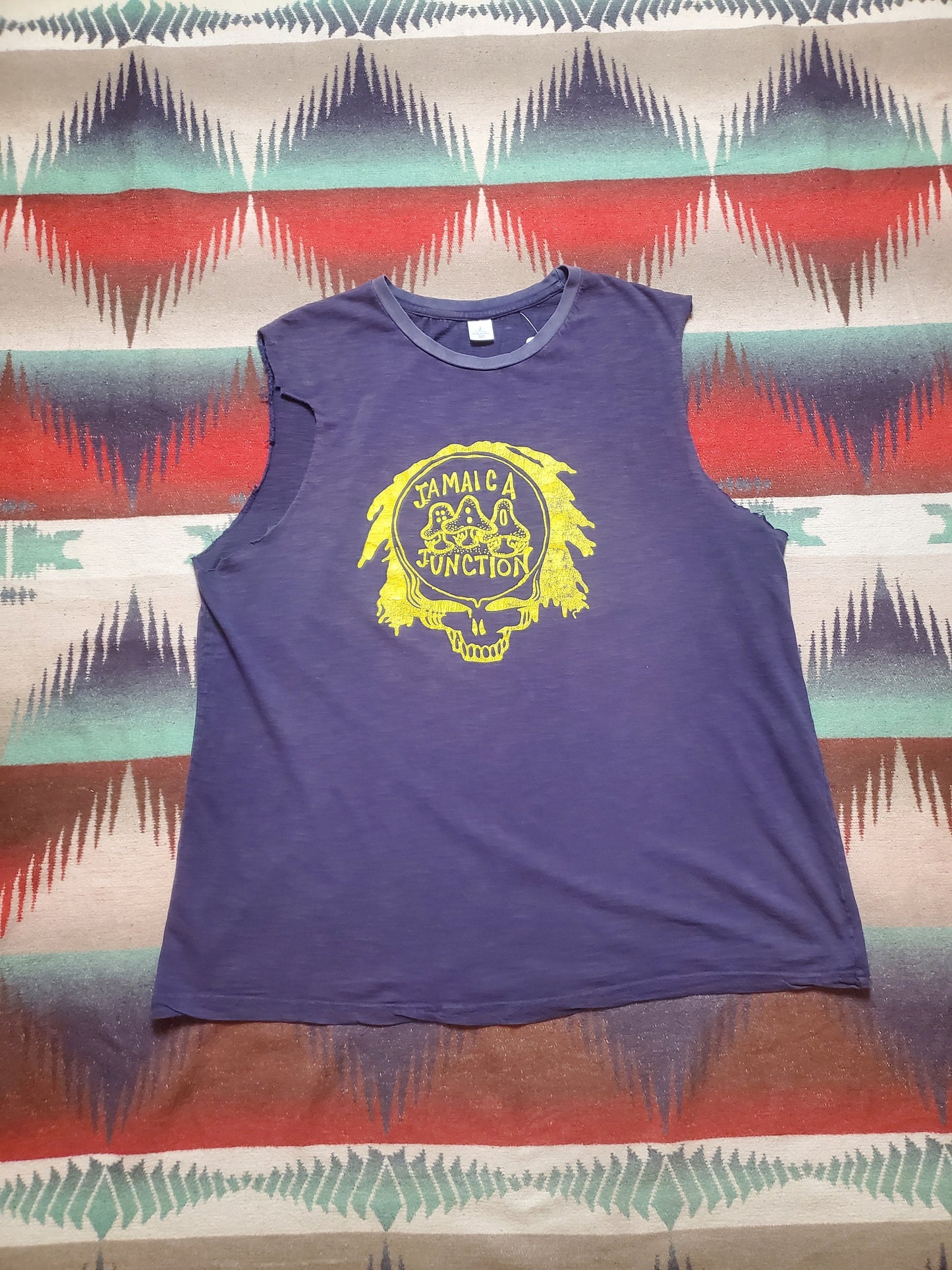 1990s/2000s Grateful Dead Stealie Logo Jamaica Junction Lot T-Shirt Cutoff Tanktop Size XL