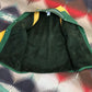 1970s Two Tone Fleece Lined Satin Bomber Jacket "Geo" Hockey Club Size XL