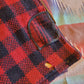 1940s Penney's Sportclad Red Shadow Plaid Wool Hunting Jacket Made in USA Size M