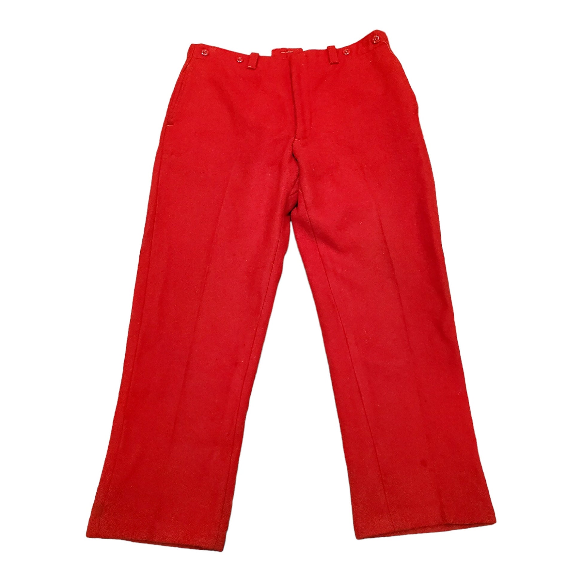 1960s Red Wool Hunting Pants Size 35