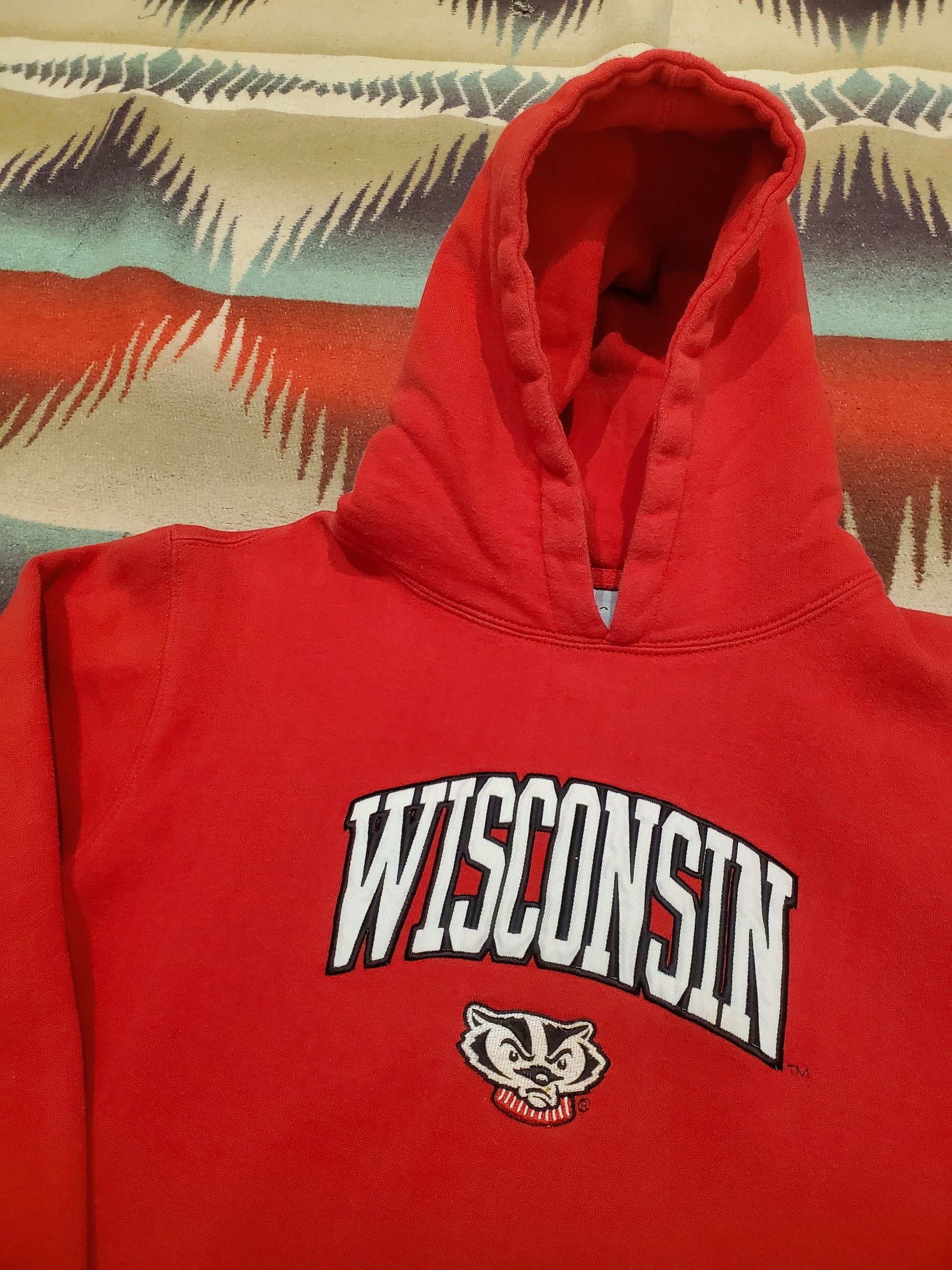 1990s/2000s University of Wisconsin Hoodie Sweatshirt Size XS/S