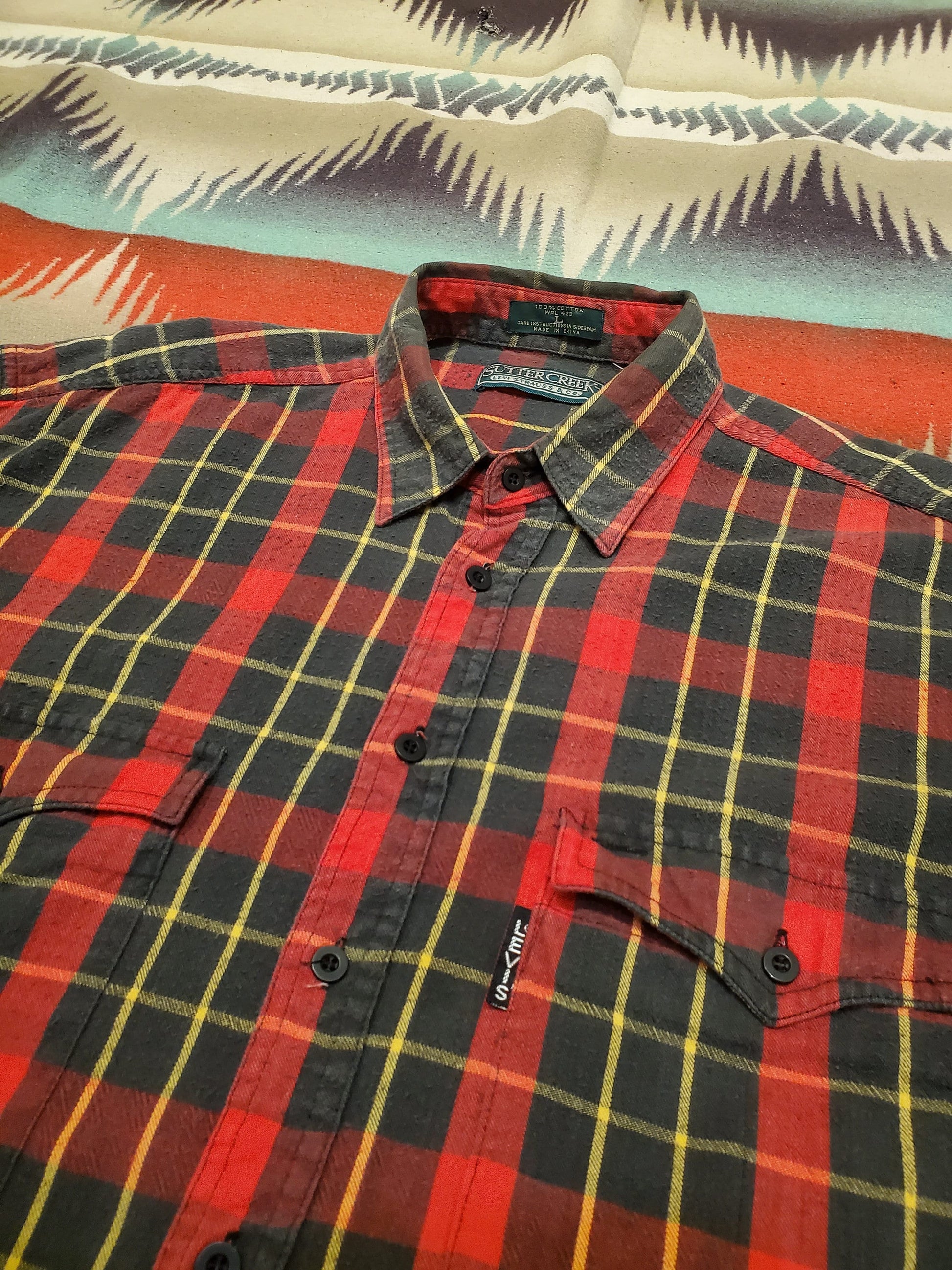 1990s Levi's Sutter Creek Flannel Shirt Size L