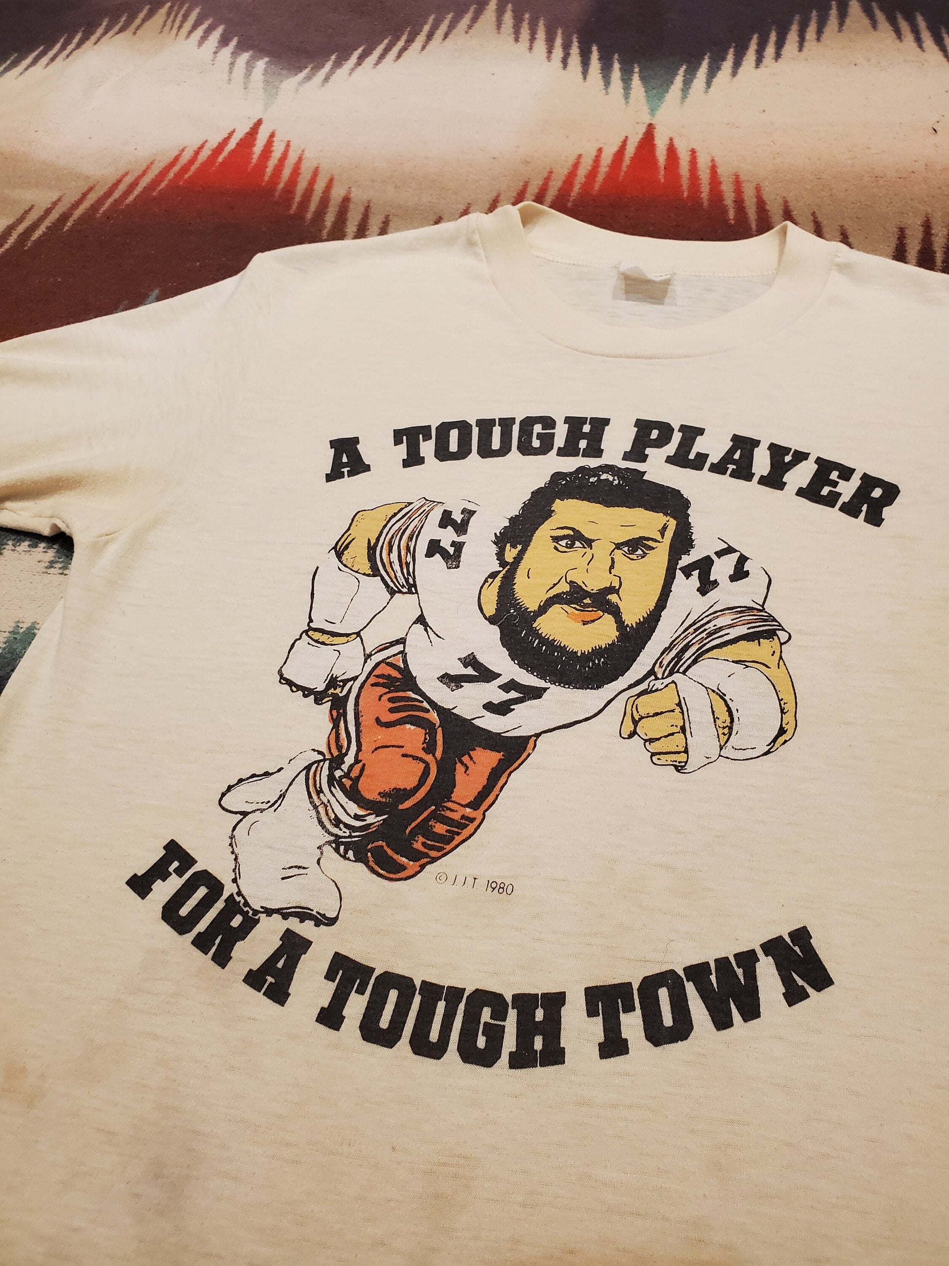 1980s 1980 Lyle Alzado Cleveland Browns Football T-Shirt Size S