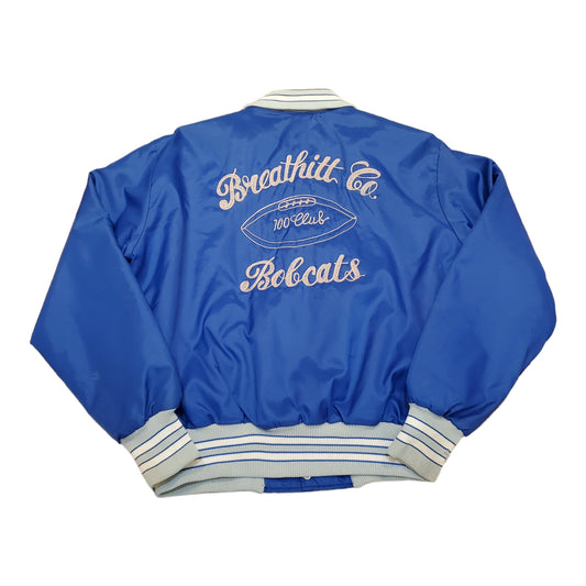 1970s DeLong 1975 "Don" Breathitt County Bobcats Football Bomber Jacket Made in USA Size M