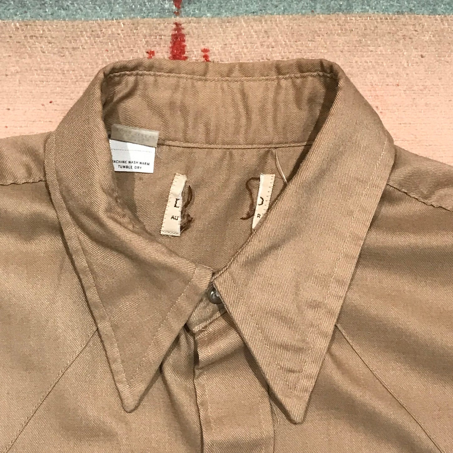 1970s Dee Cee Brand Sawtooth Pocket Pleated Western Shirt Made in USA Size S/M