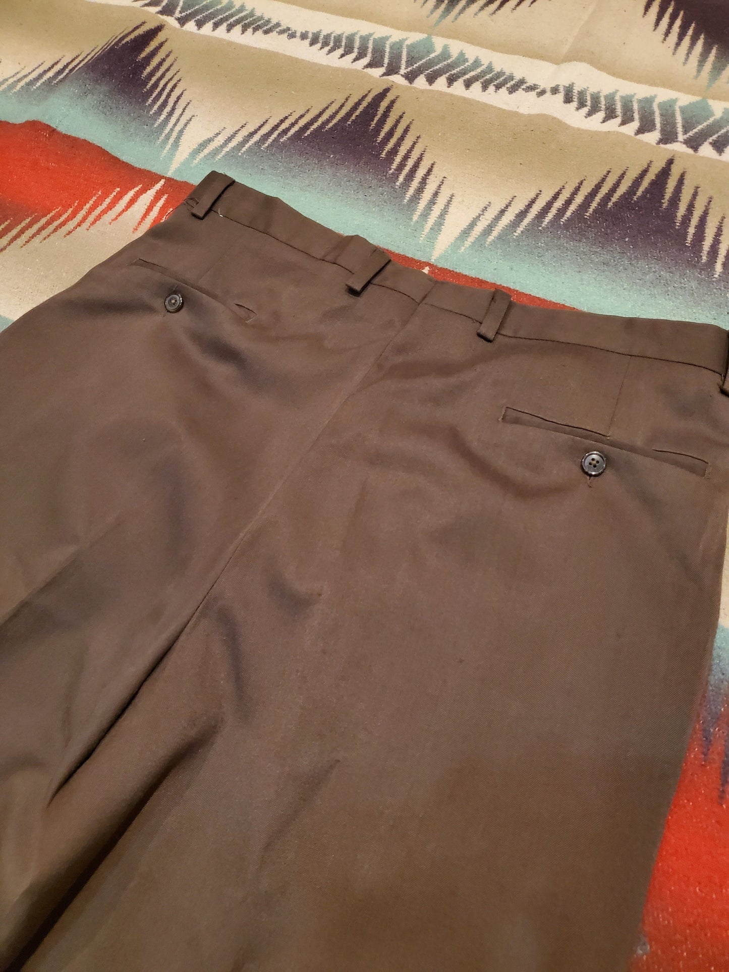 1980s/1990s Ivy Crew Brown Trousers Size 35x33