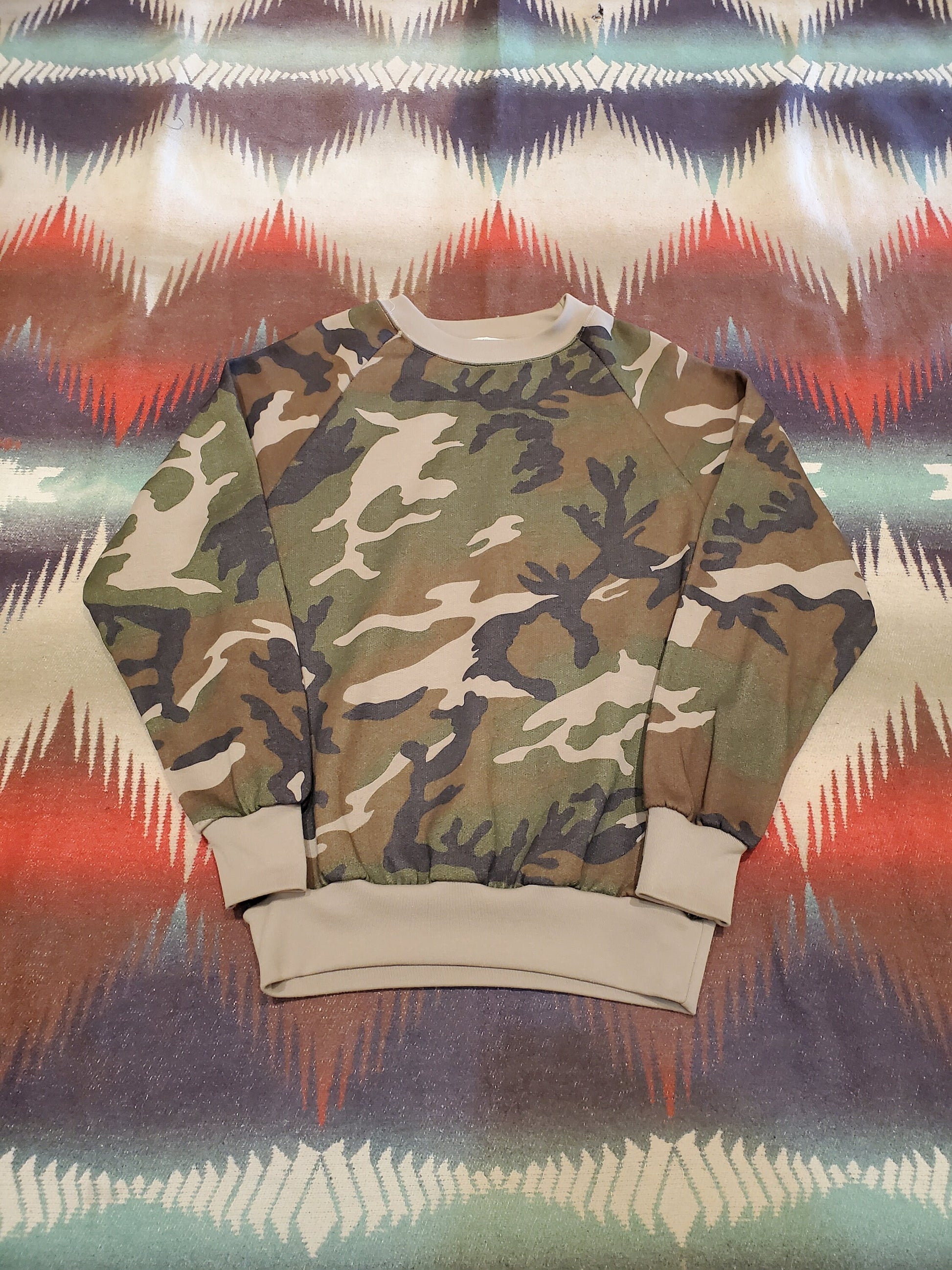 1980/90s Duck Bay Camo Sweatshirt Size M