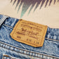 1990s Levi's 505 Orange Tab Blue Denim Jeans Size 34x33