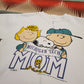 1980s Peanuts Michigan Tech Mom  Jostens Cut-off Shortsleeve Sweatshirt Made in USA Size S