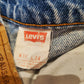 1990s Levi's 505 Orange Tab Blue Denim Jeans Size 34x33