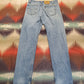 1990s Levi's 505 Orange Tab Blue Denim Jeans Size 34x33