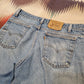 1990s Levi's 505 Orange Tab Blue Denim Jeans Size 34x33