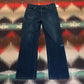 1980s Levi's 517 Dark Blue Denim Jeans Made in USA Size 34x31