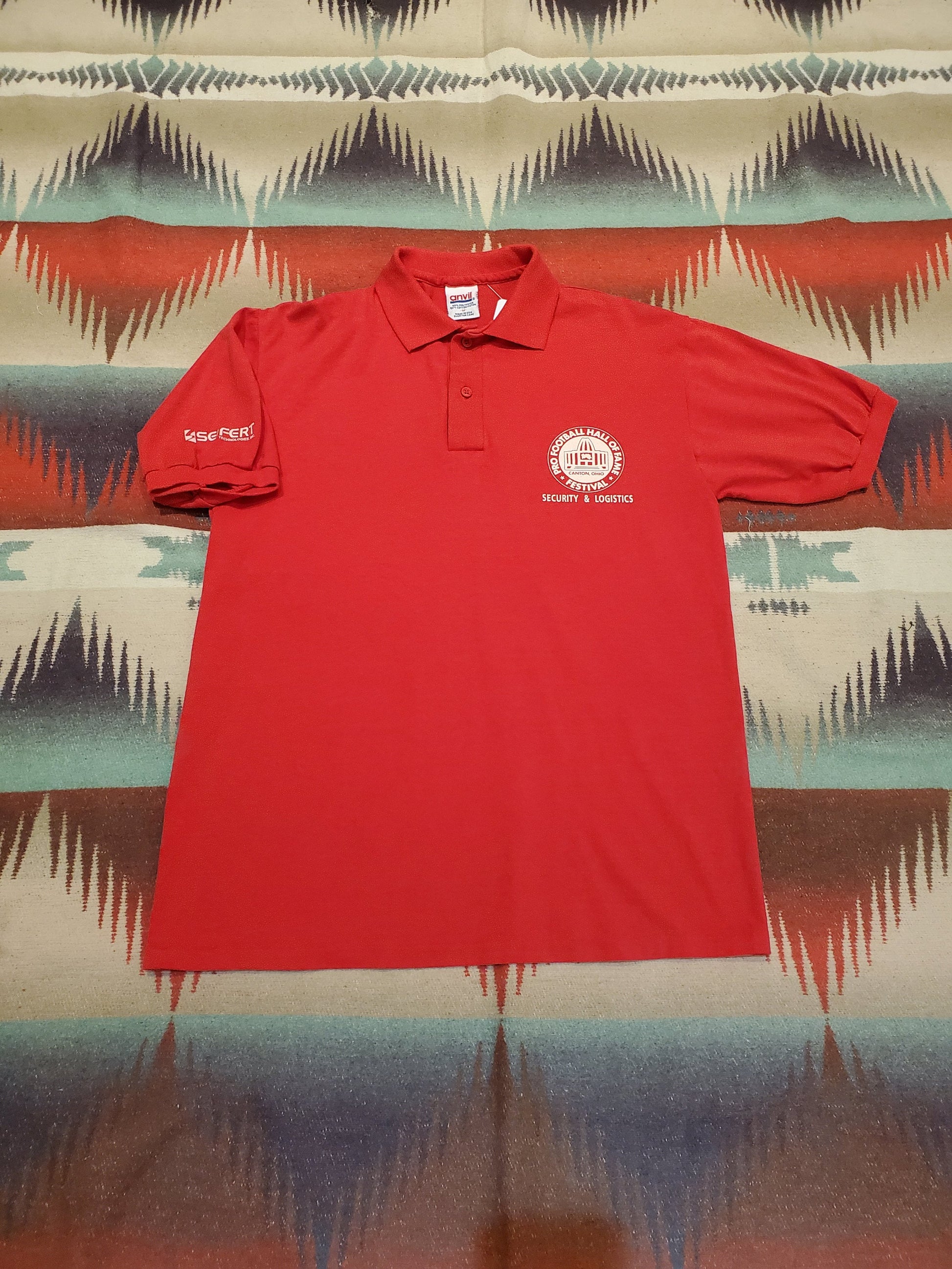 1990s Rock and Roll Hall of Fame Security Polo Shirt Made in USA Size M